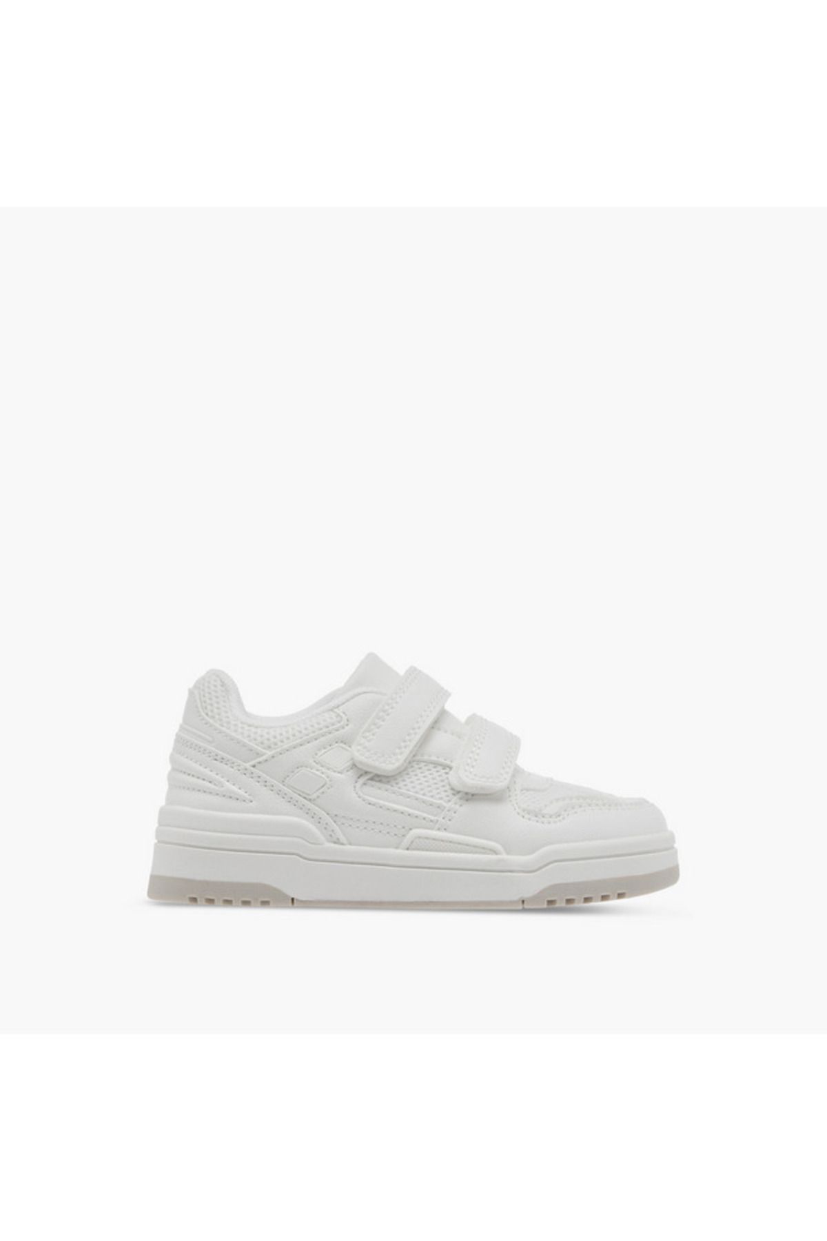 Juniors-Panelled Sneakers with Hook and Loop Closure 3