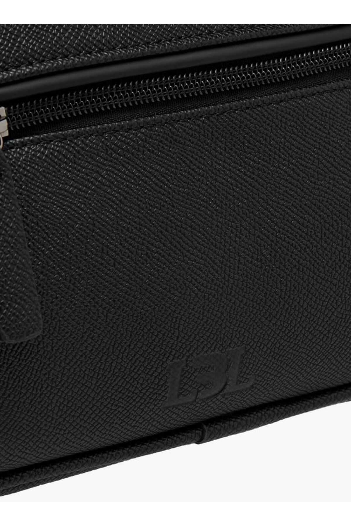 LBL by Shoexpress-Textured Pouch with Handle and Zip Closure 4