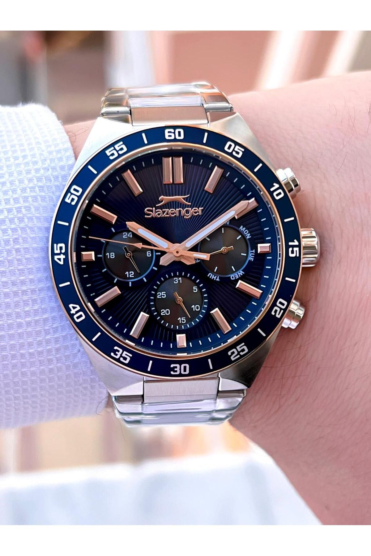 Slazenger-SL.03 Slazenger Steel Cord Blackening Does Not Throw Color Inner Functions Active 5 Atm Men's Wristwatch 4
