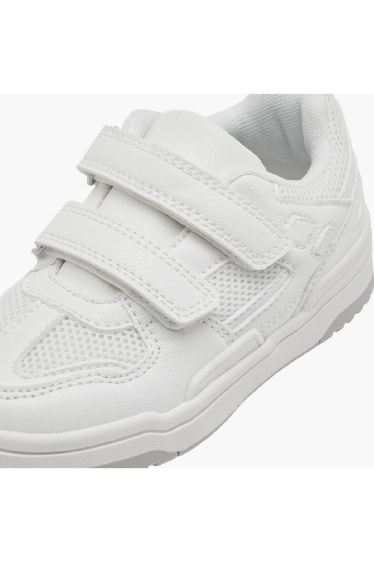 Juniors-Panelled Sneakers with Hook and Loop Closure 4