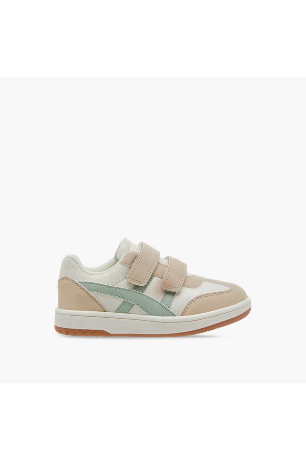 Juniors-Panelled Sneakers with Hook and Loop Closure 3