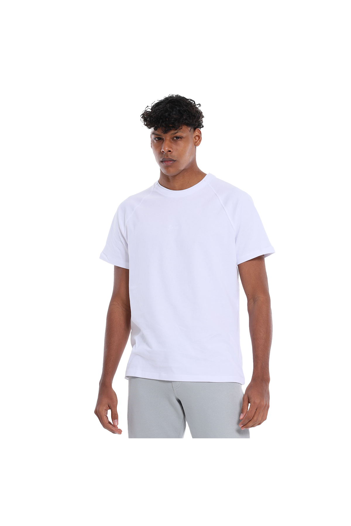 Kofu Erkek Beyaz Günlük Stil T-Shirt 25YE020-BYZ
