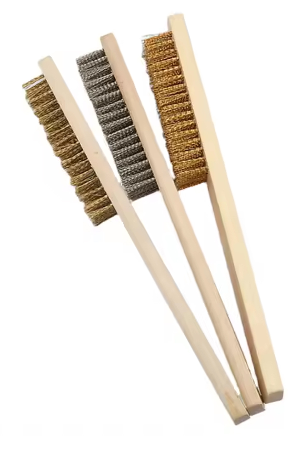 Nactumu Ahşap Saplı Paslanmaz Çelik Tel Fırça