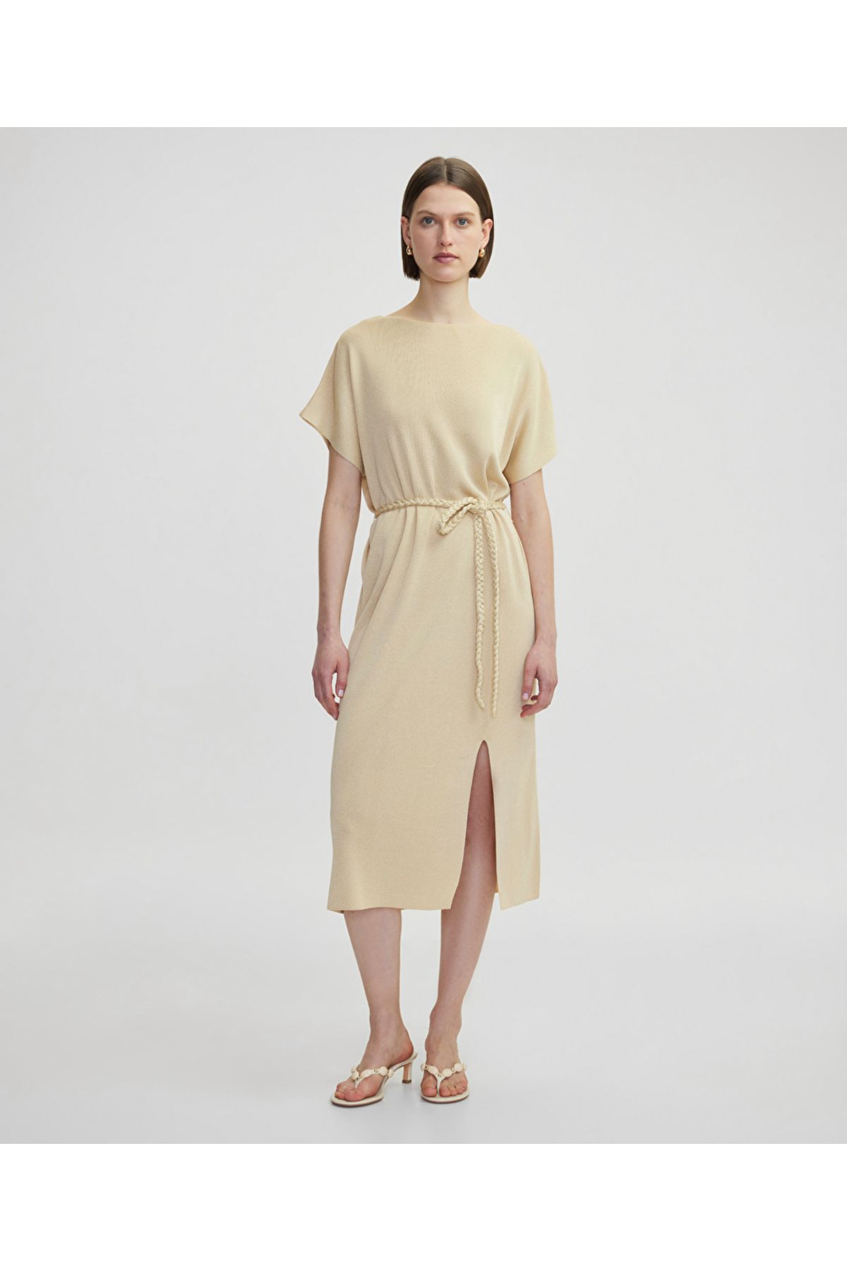İpekyol-Knitted Belt Knitwear Dress 2
