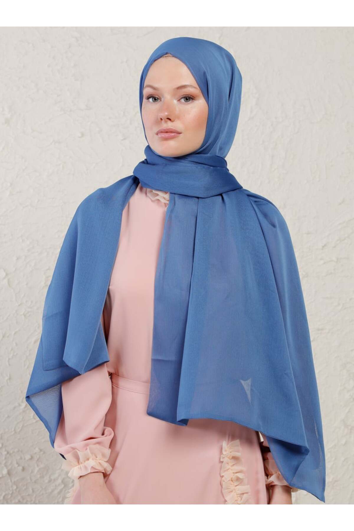 Tuva Şal-Janjan Double Layer Shawl - Indigo - Tuva Shawl 3