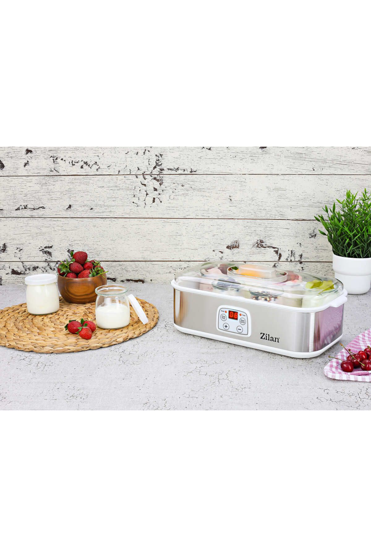 Zilan-Zilan ZLN6104 yogurt maker Gray, LED display, timer, adjustable thermostat 6