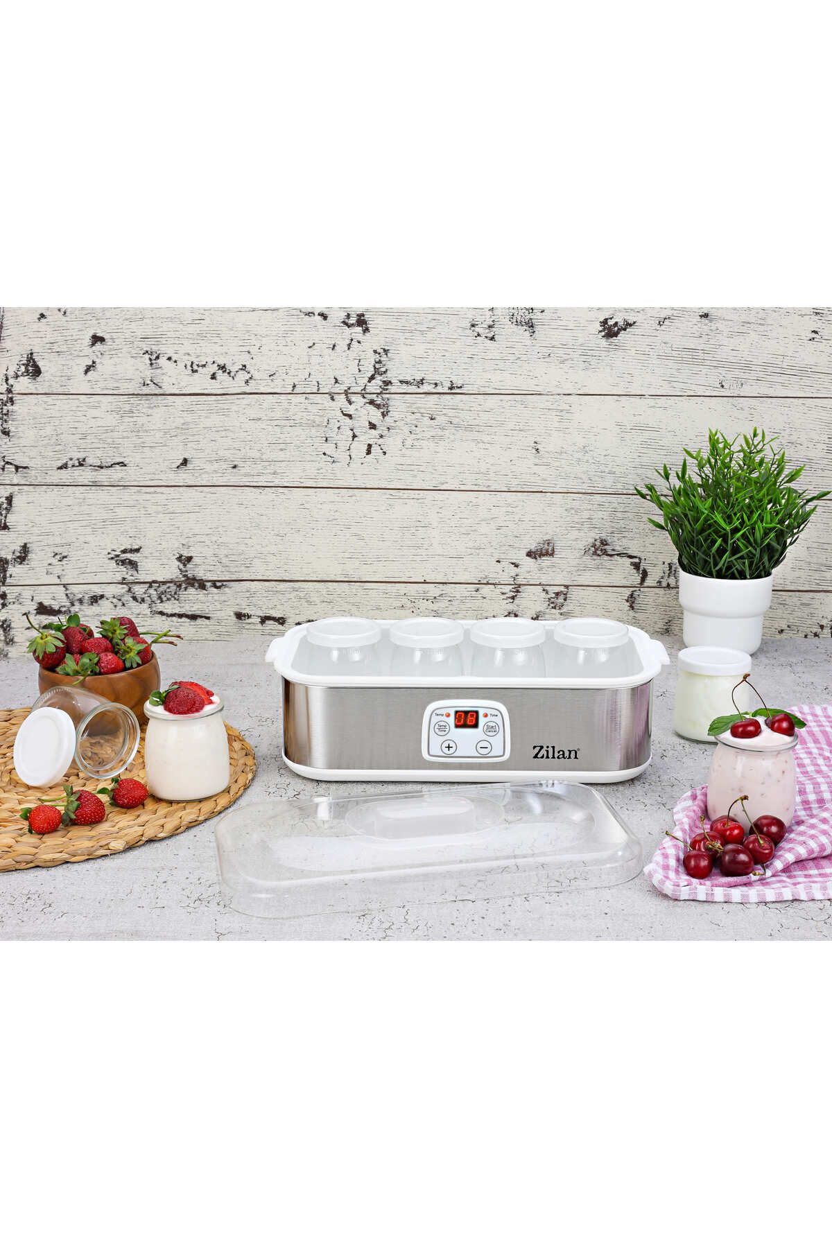 Zilan-Zilan ZLN6104 yogurt maker Gray, LED display, timer, adjustable thermostat 8