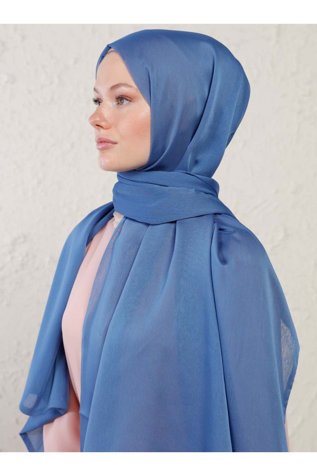 Tuva Şal-Janjan Double Layer Shawl - Indigo - Tuva Shawl 4