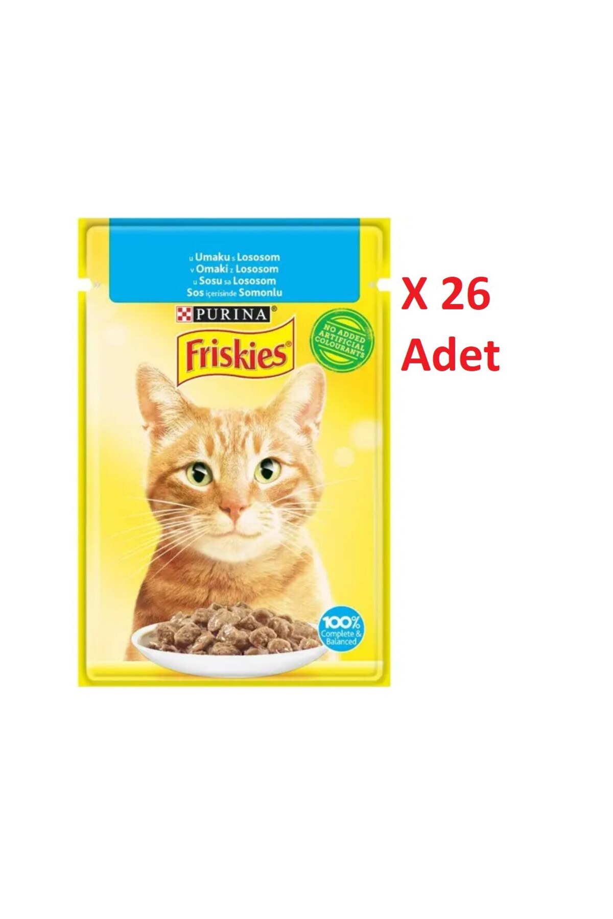 Purina Friskies Somonlu Yetişkin Kedi Yaş Maması 26 X 85 gr