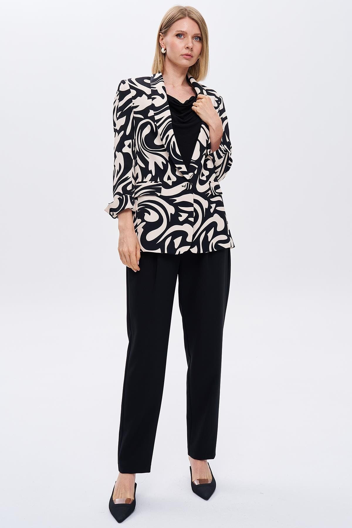 Journey-Relaxed Fit Jacket - Shawl Collar, Sleeve Top Slit and Button 3