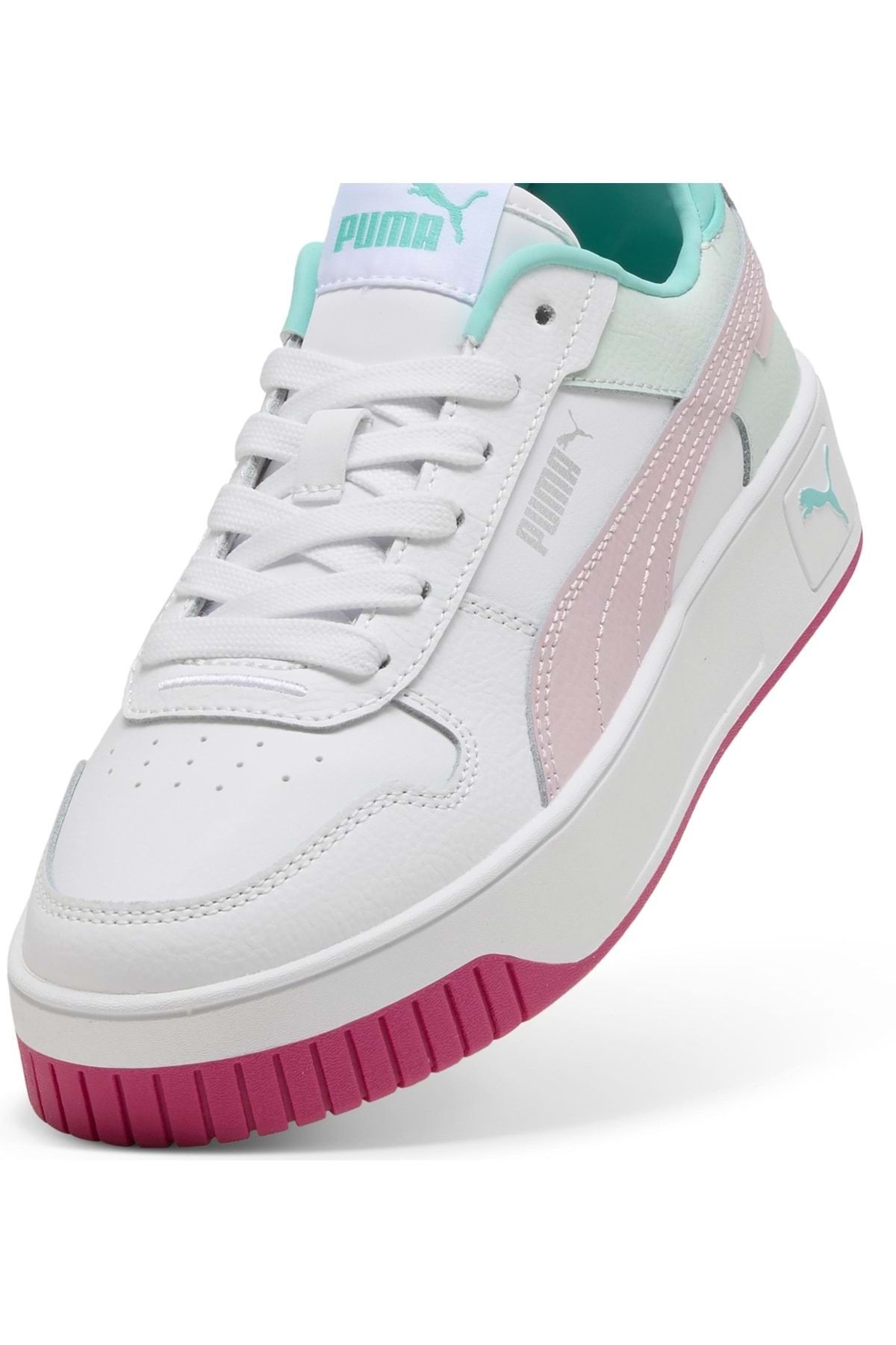 Puma 393846 Carina Street Jr Sneaker Unisex Spor Ayakkabı BEYAZ-PEMBE görsel 4