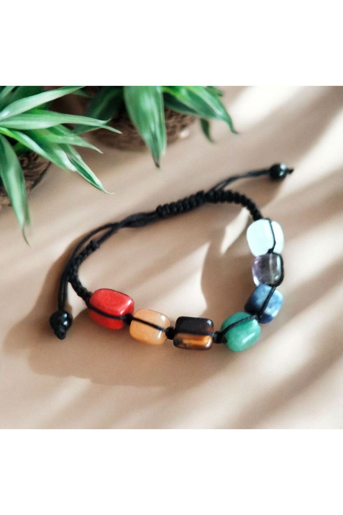 MODA Doğaltaş Çakra Örme Bileklik