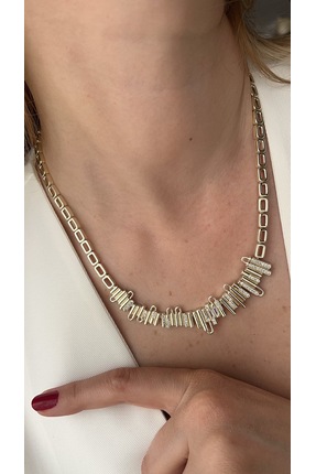 FASION JEWELLERY Özel seri 14k rengi Zirkon taşlı modern şıklıkta kolye