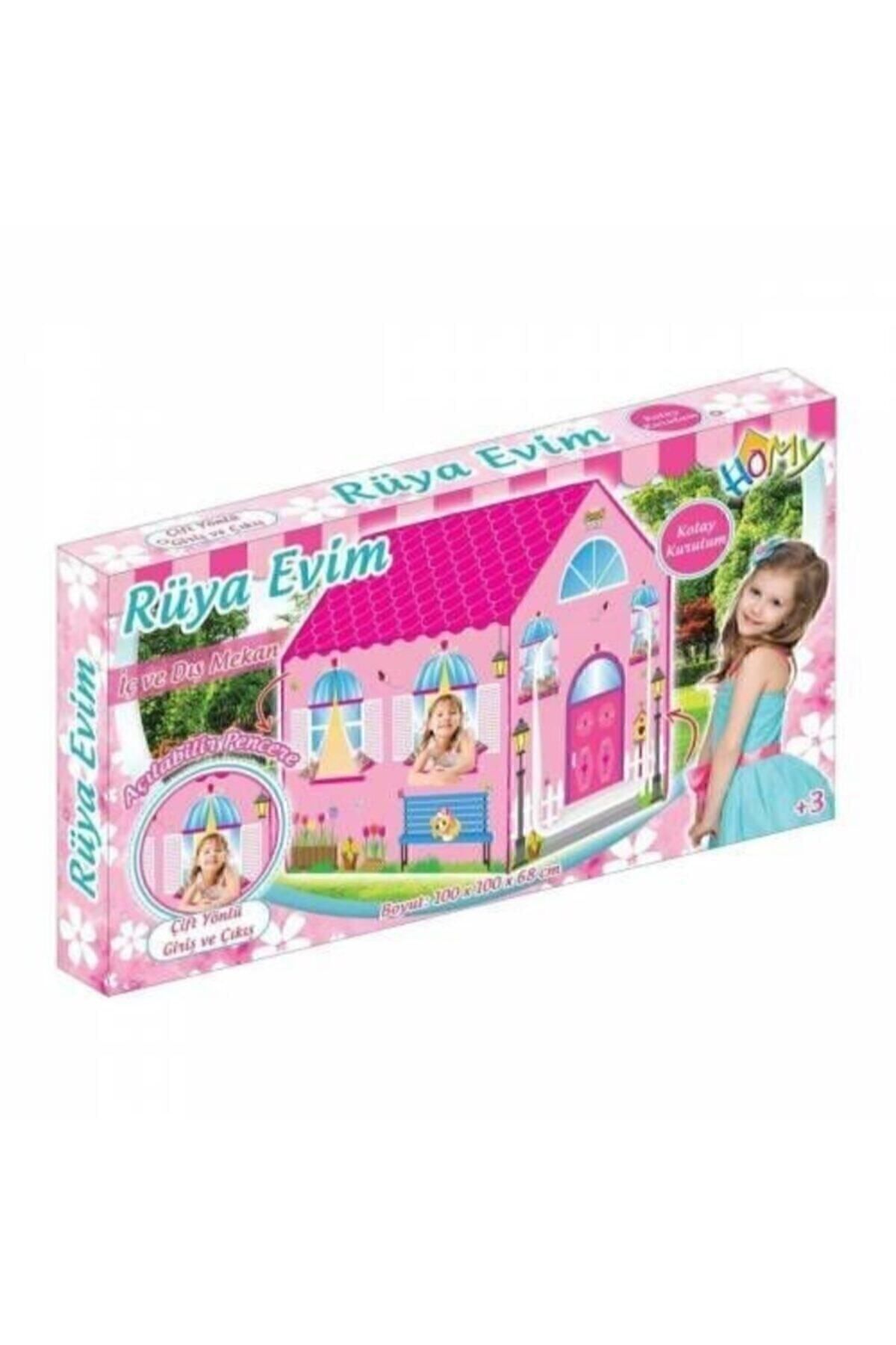 Furkan Toys Kız Çocuk Pembe Rüya Evim Oyun Çadırı 100x100x68 fotoğrafı 2 (önizleme)