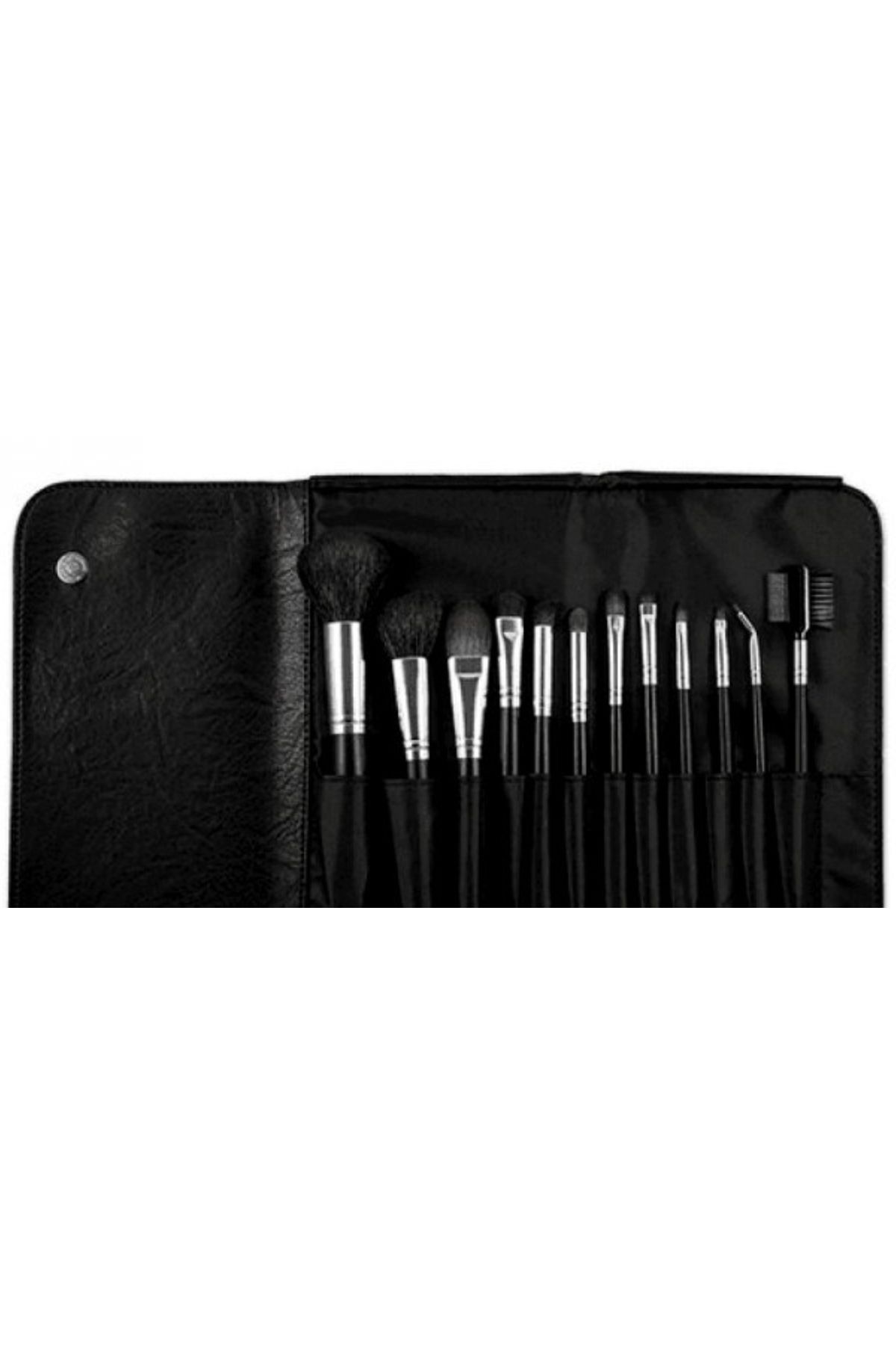 BRUSH-Coastal Scents 12 Brush Set with Case, Black and Silver 3
