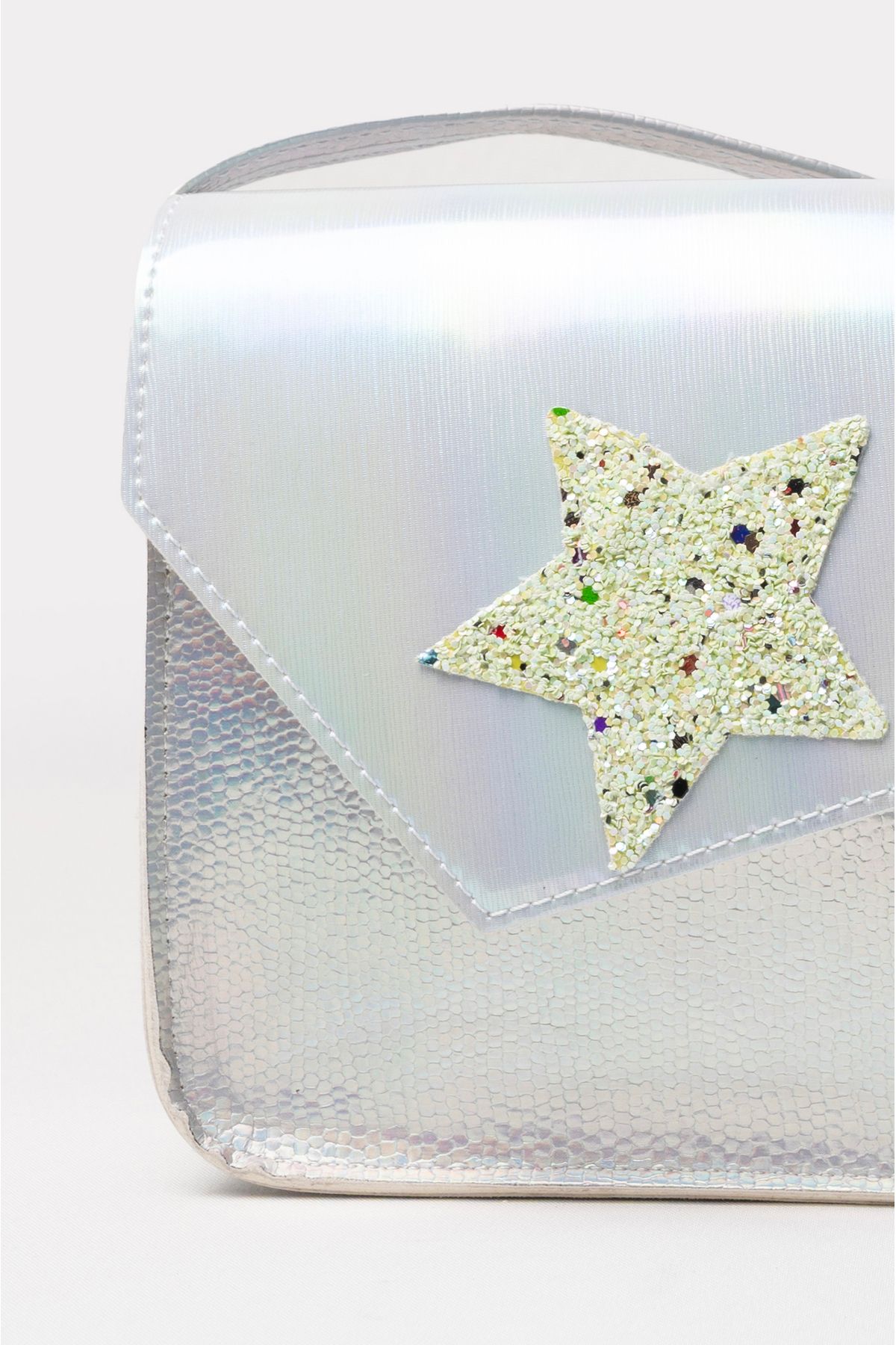 ICONE BAG-Geantă cu stea de mână și de umăr cu aspect strălucitor cu imprimeu cu stele cu sclipici pentru fete 4