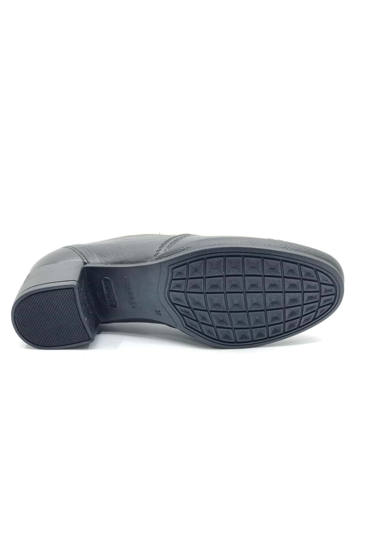 Forelli-Black Orthopedic Comfort Women's Casual Shoes - Piloyd Genuine Leather 6