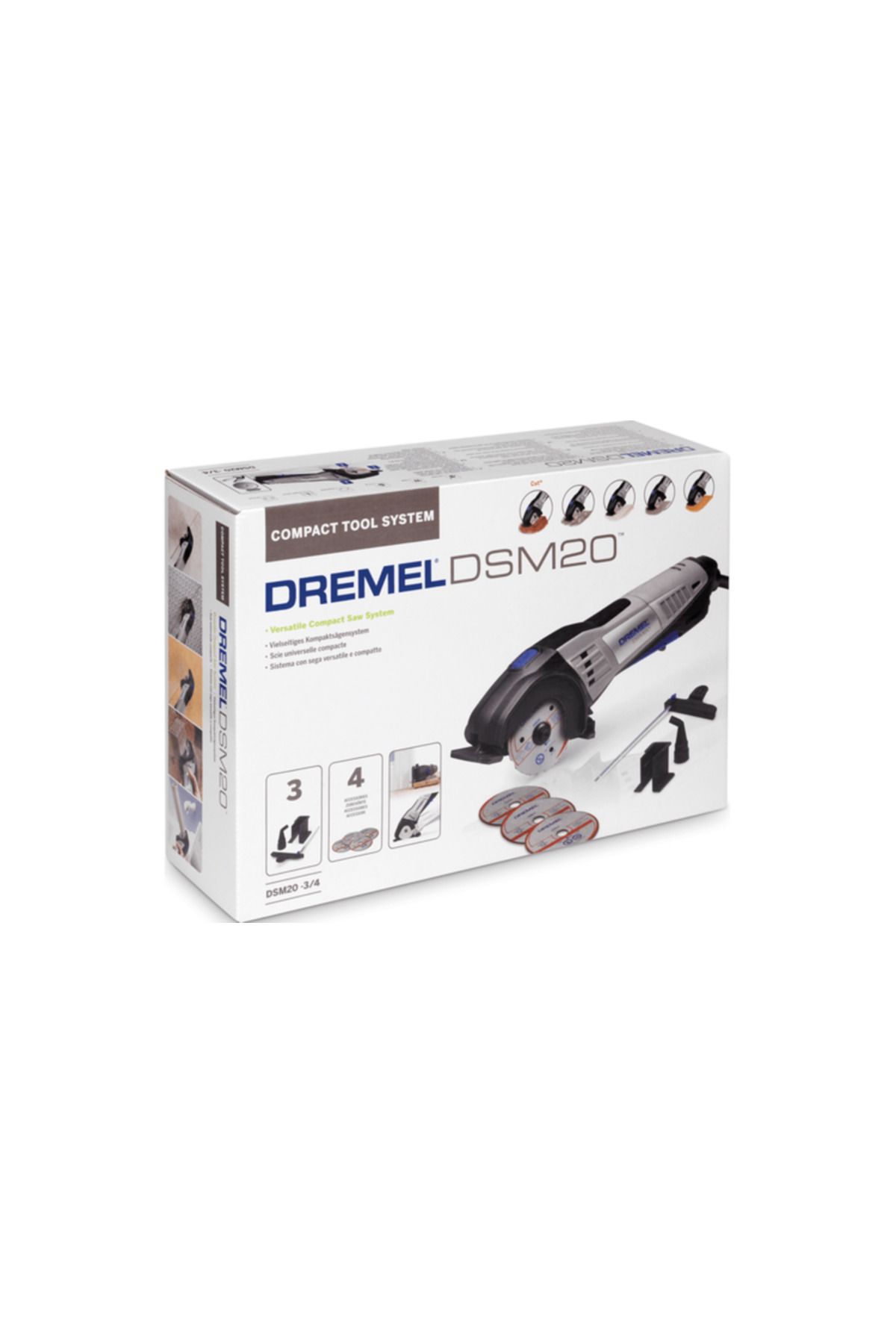 Dremel-DREMEL® DSM20 Compact Saw (DSM20-3/4) - 710W Power for Precise and Clean Cutting 3