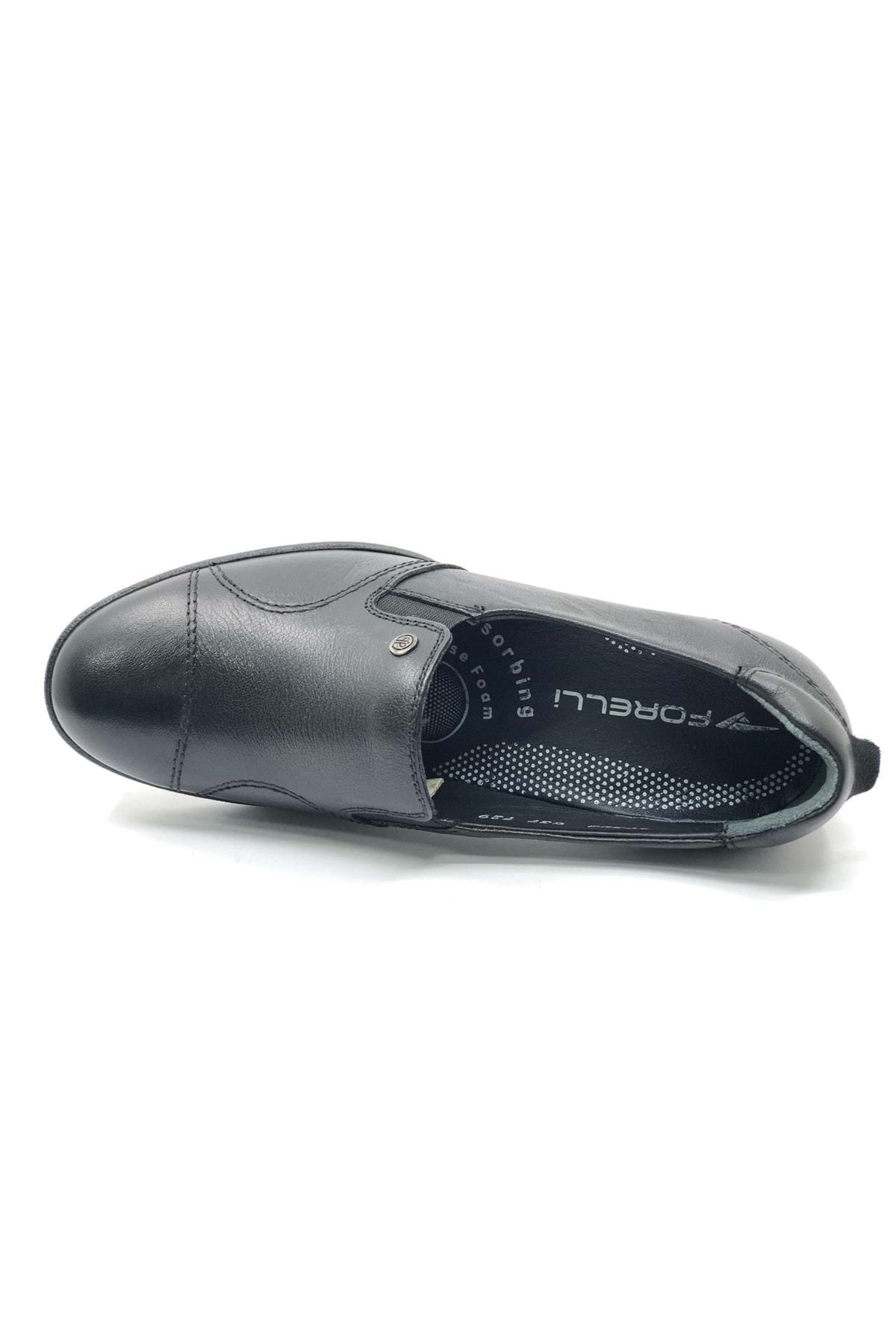 Forelli-Black Orthopedic Comfort Women's Casual Shoes - Piloyd Genuine Leather 5