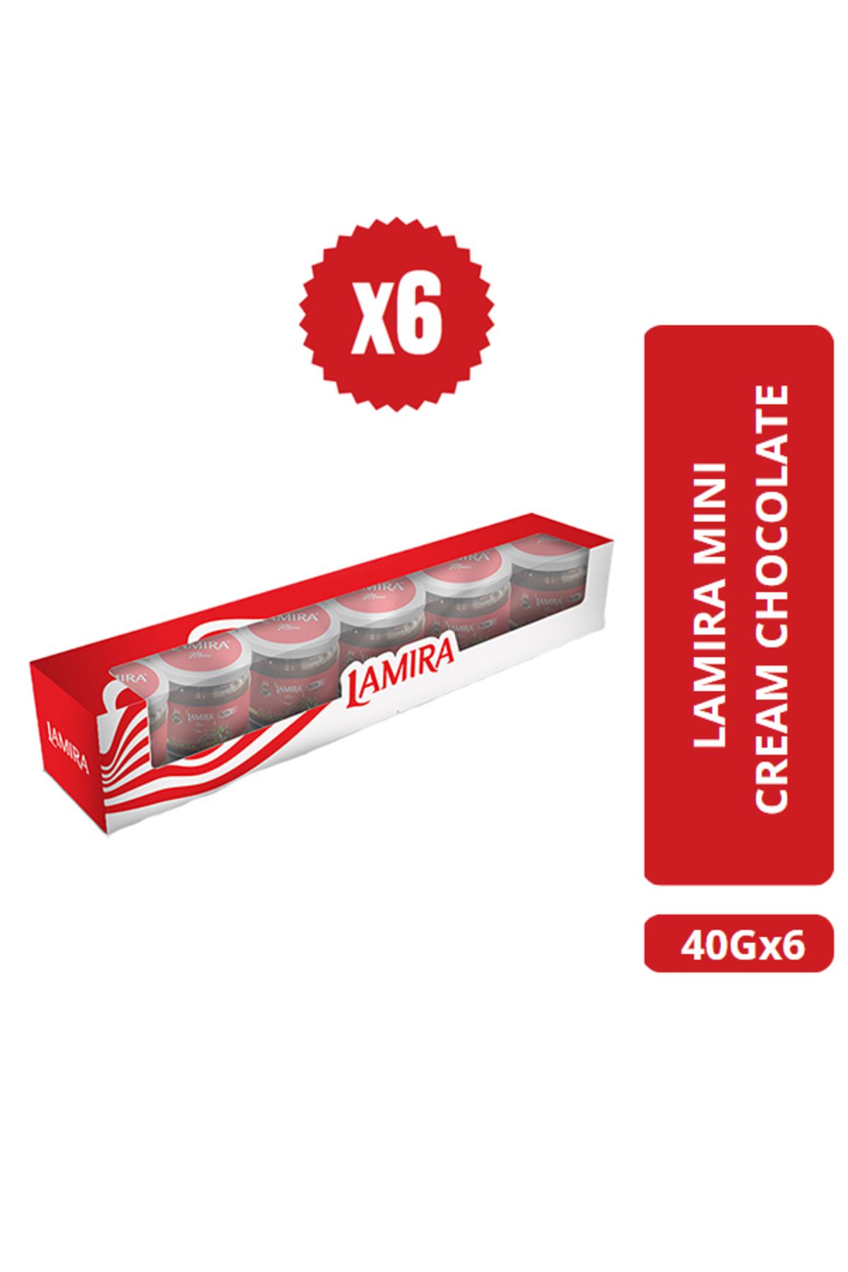 LAMİRA Lamira Kakaolu Fındık Ezmesi %19 Fındık 40g*6*6