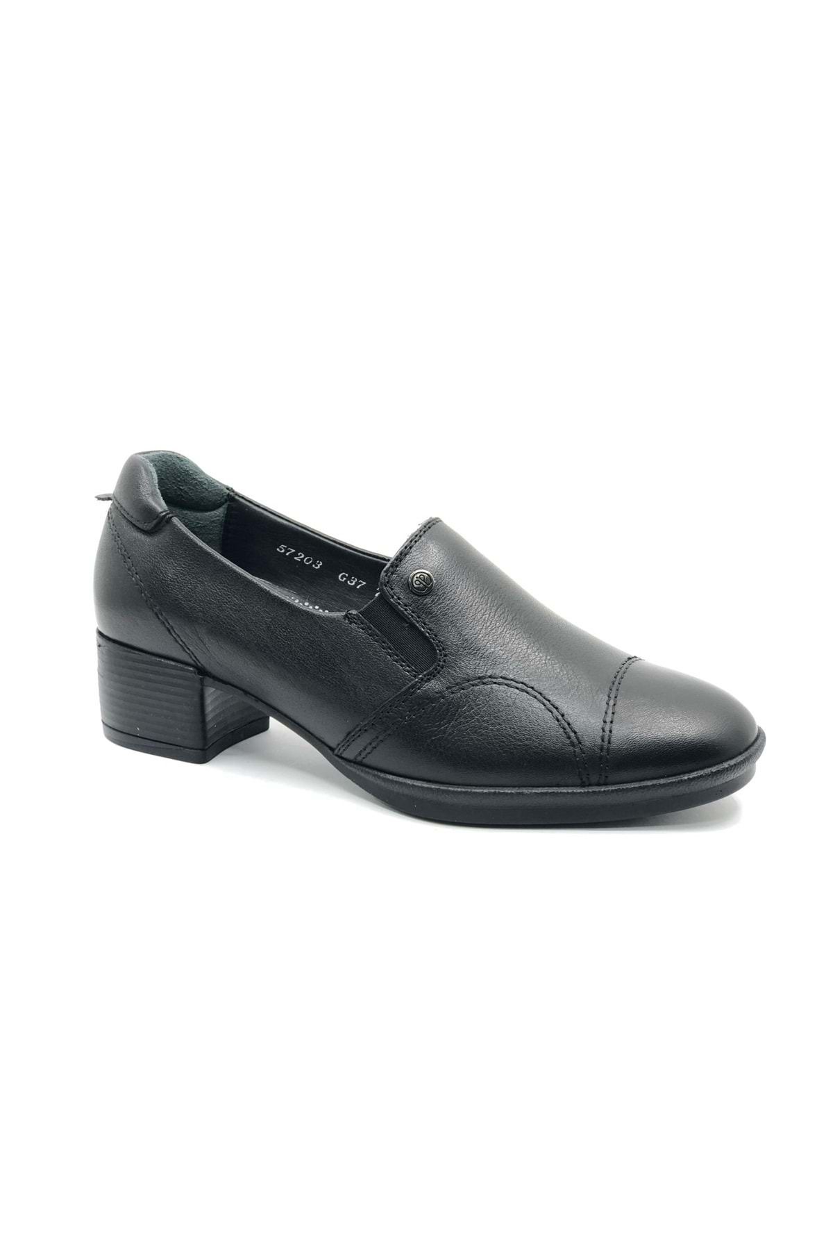 Forelli-Black Orthopedic Comfort Women's Casual Shoes - Piloyd Genuine Leather 3