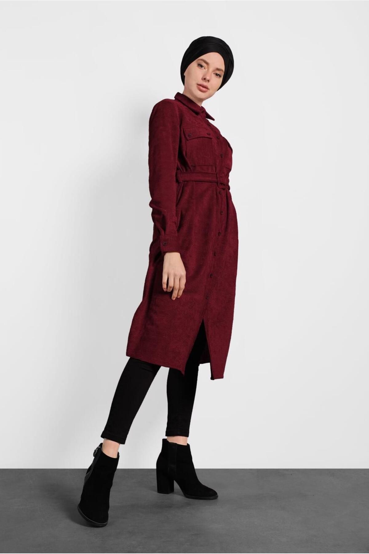 تونیک مخمل کمربند 40285 Alvina