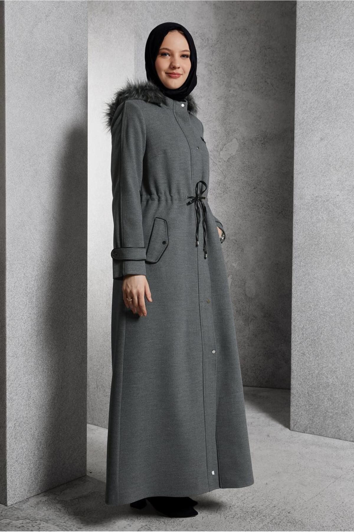 مانتو کلاه دار 90560 Alvina