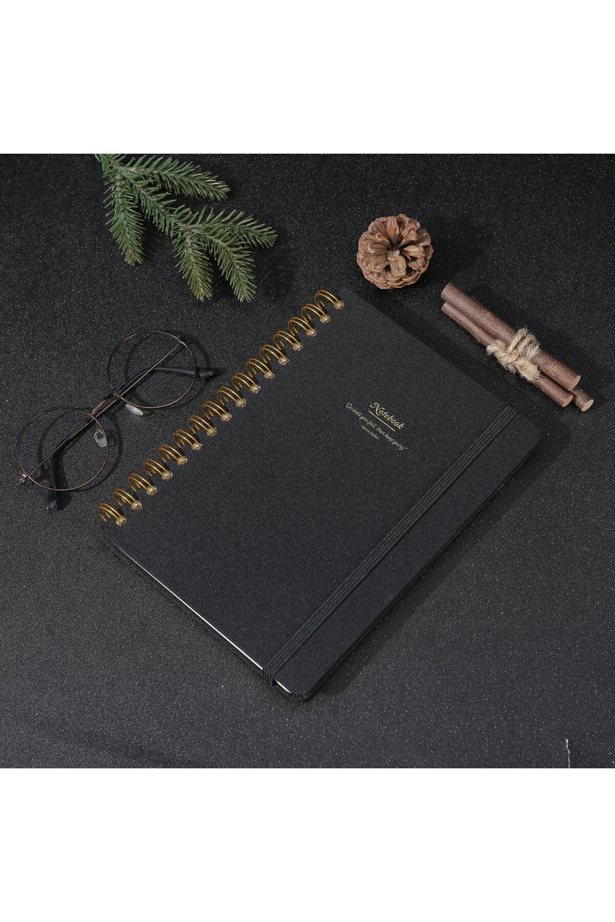 Victoria's Journals-Canvas Spirilli Hard Cover Notebook A5 160 Sheets 100g Ruled 3
