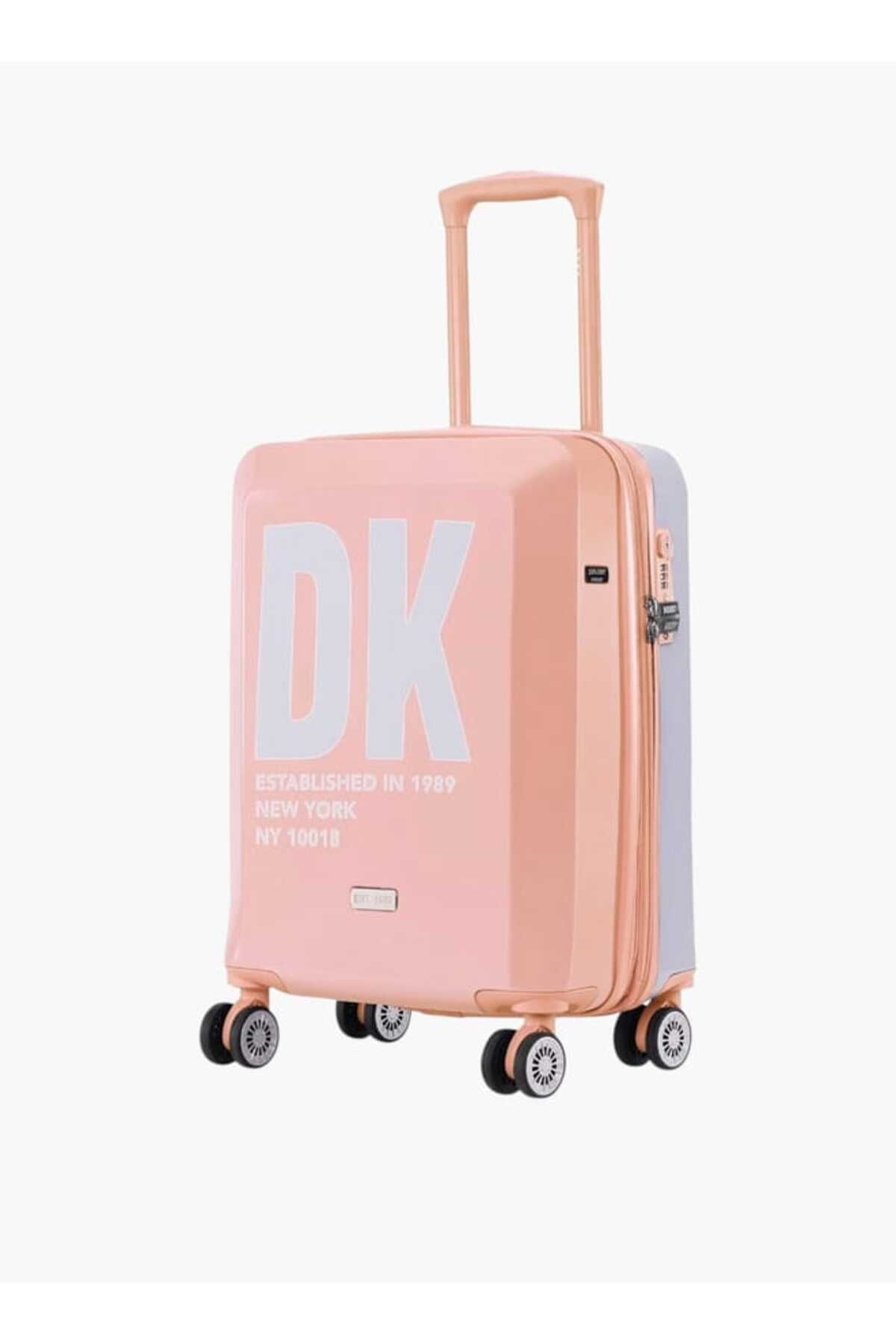 Dkny-Logo Print Hardcase Trolley Bag with Retractable Handle _20-S - Cabin 5