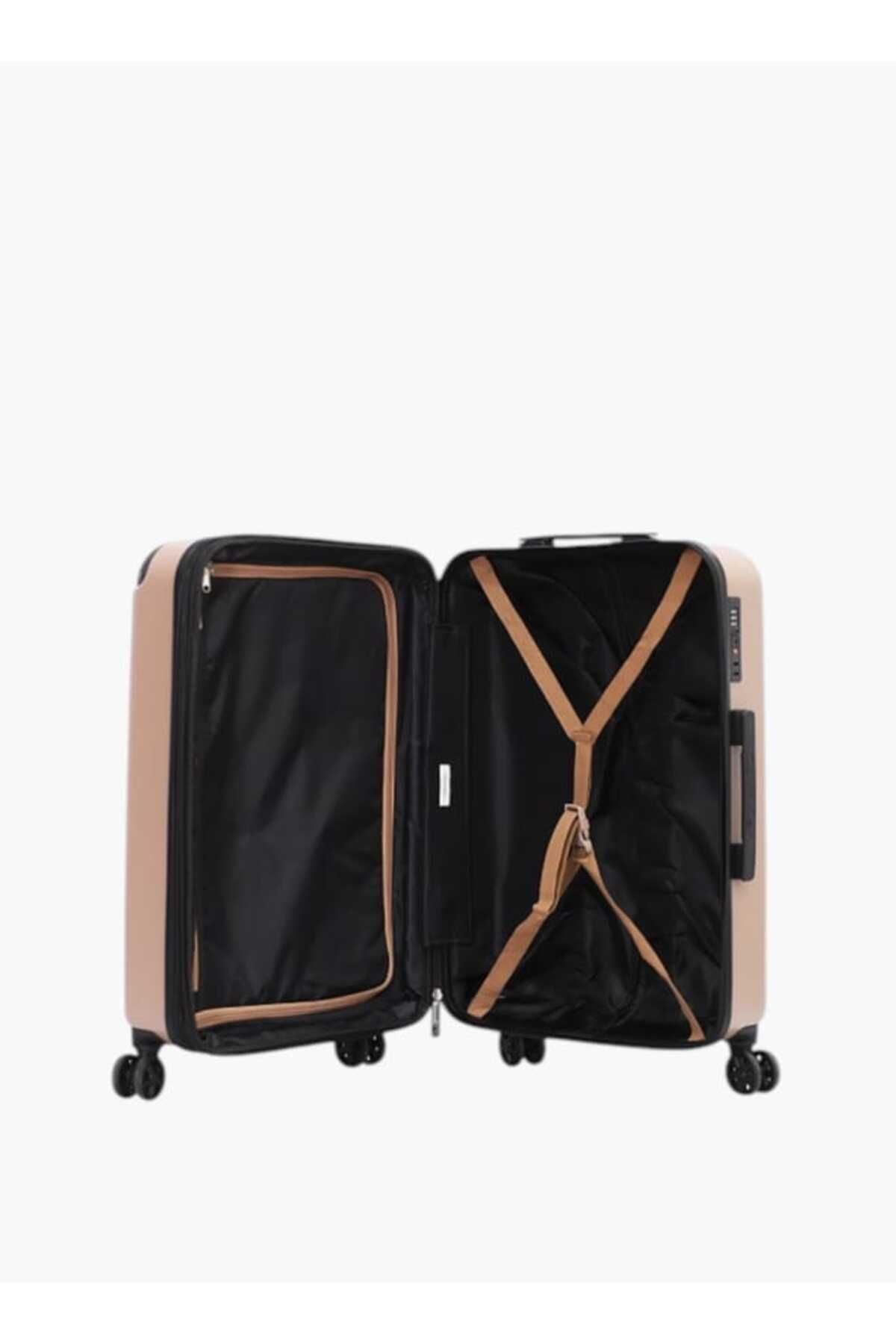 Calvin Klein-Logo Embossed Hardcase Trolley Bag with Retractable Handle _28-L - Check-In 3