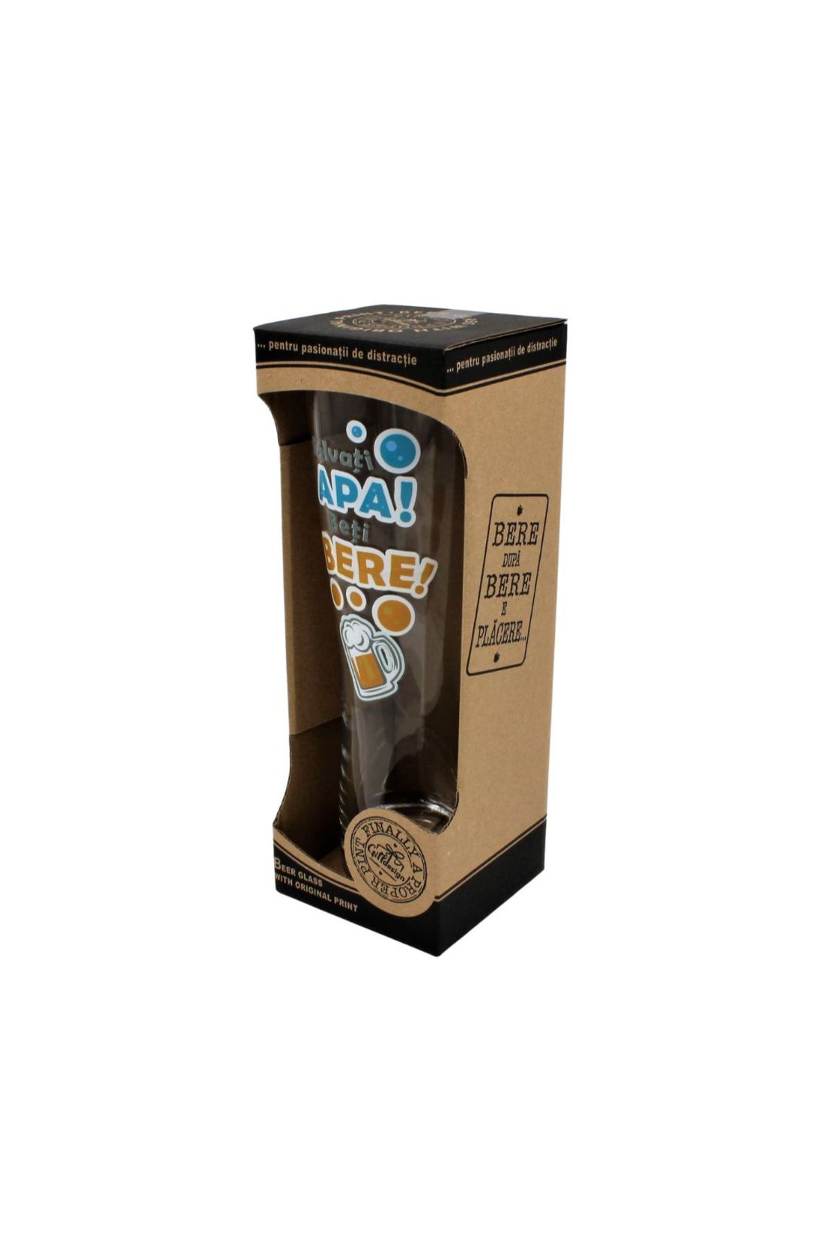BM GİFT DESİGN Pahar Bere Salvați Apa! Beți Bere! 500ml - One Size