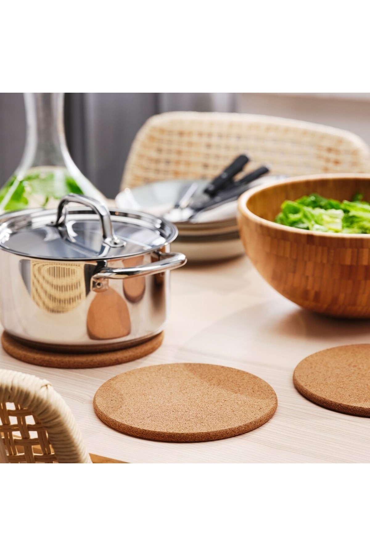 IKEA-Ikea HEAT Pot Stand, Cork, 19 cm – Functional Heat Protection for Your Kitchen 7