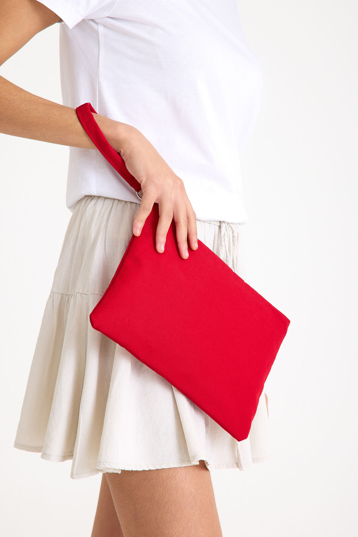 Simfa Premium Kadın Renkli Astarlı Fermuarlı Clutch El Çantası Portföy görsel 3
