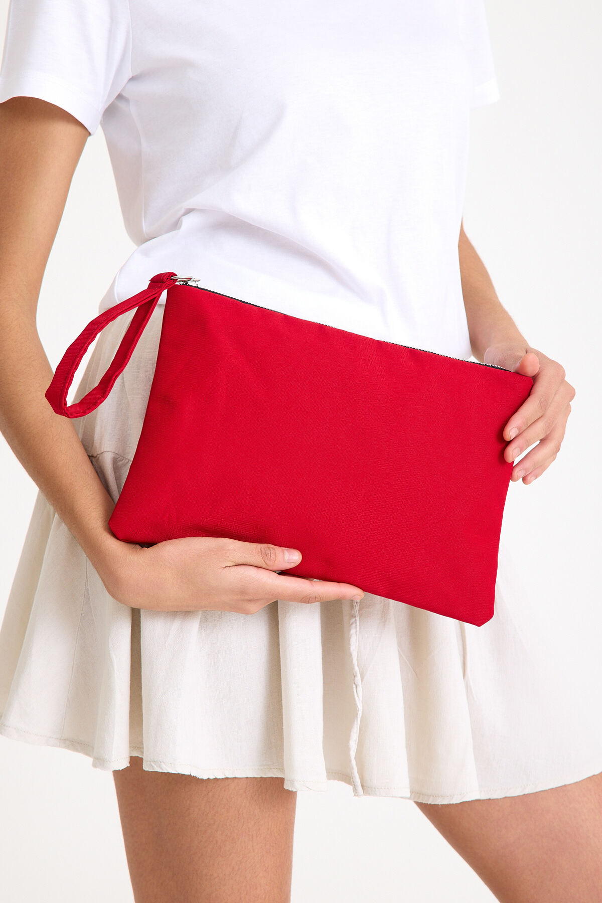 Simfa Premium Kadın Renkli Astarlı Fermuarlı Clutch El Çantası Portföy