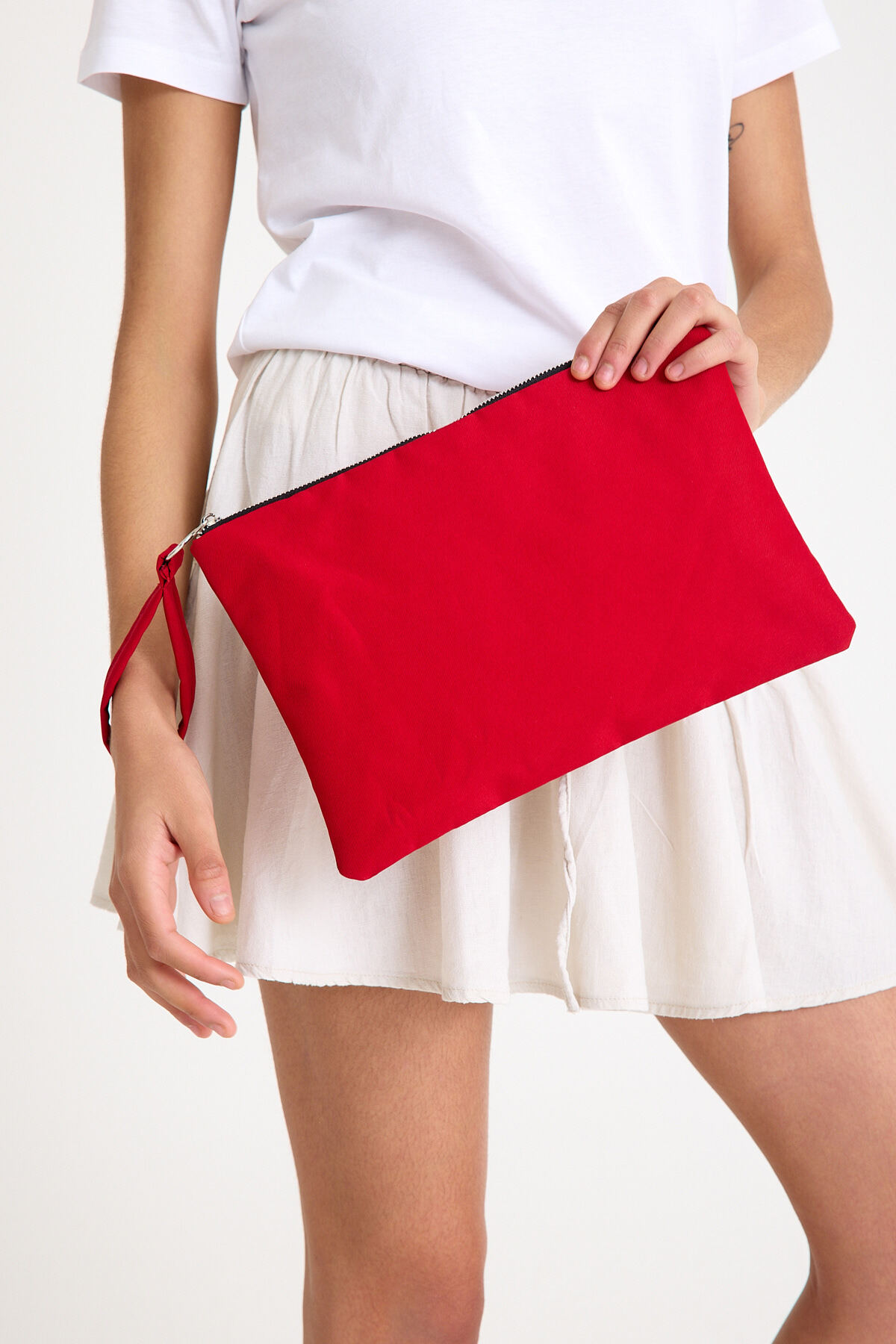 Simfa Premium Kadın Renkli Astarlı Fermuarlı Clutch El Çantası Portföy görsel 4