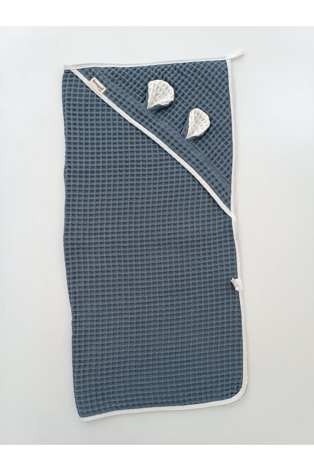 Tomuycuk Lacivert Pike Bebek Battaniyesi Doğal Organik Uyku Çift Taraflı Bebek Havlu Örtü Yenidoğan Mevsimlik fotoğrafı 7 (önizleme)