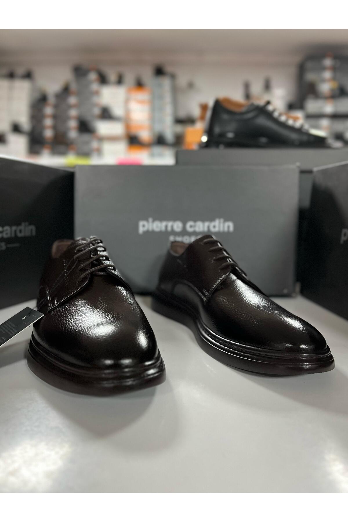 کفش مردانه قهوه‌ای پیر کاردین مدل 10495 Exclusive پیر کاردین کفش کژوال Pierre Cardin