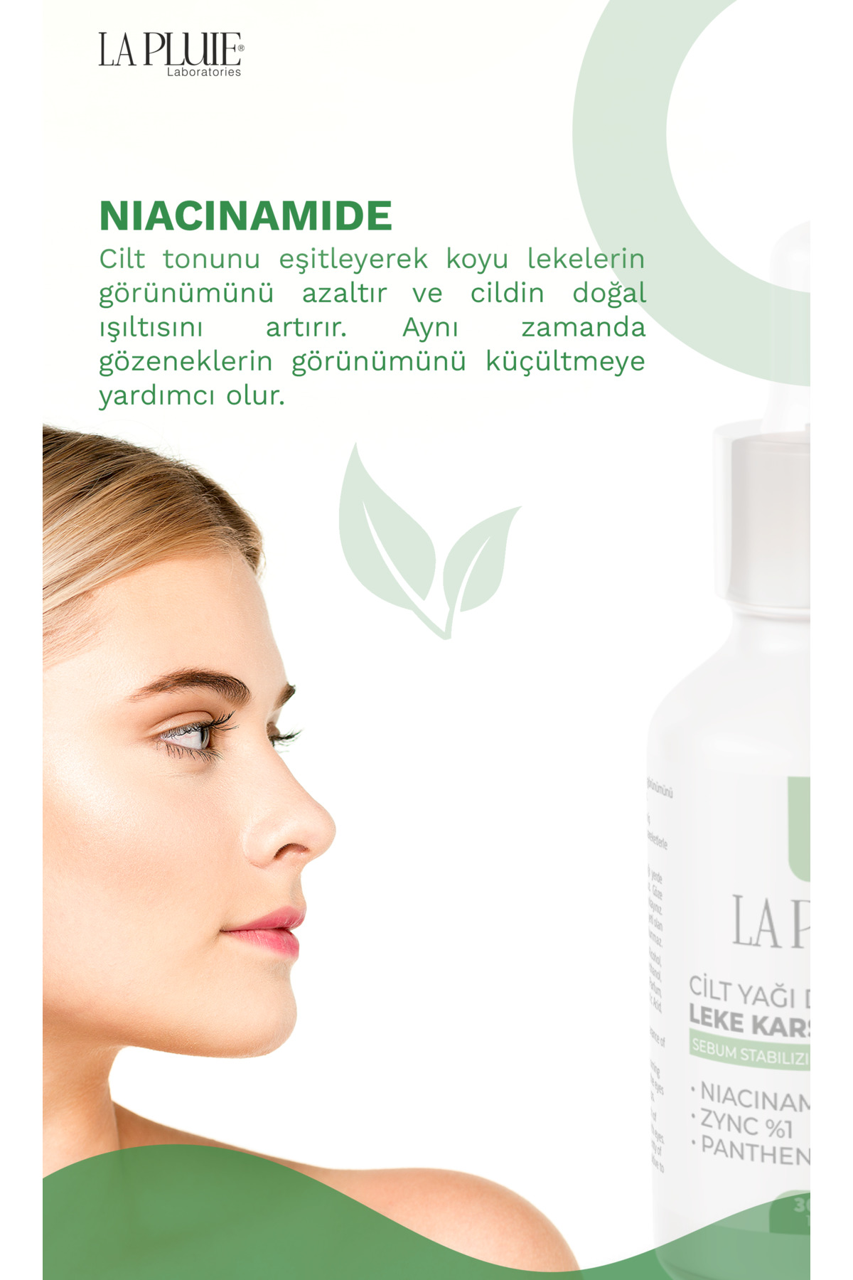 Cilt Yağı Dengeleyici Leke Karşıtı Serum 30ML NIACINAMIDE %10 + ZYNC %1 + PANTHENOL(B5) %3 — TYCHTG0RUN171534486671884 — تصویر 2 از 4