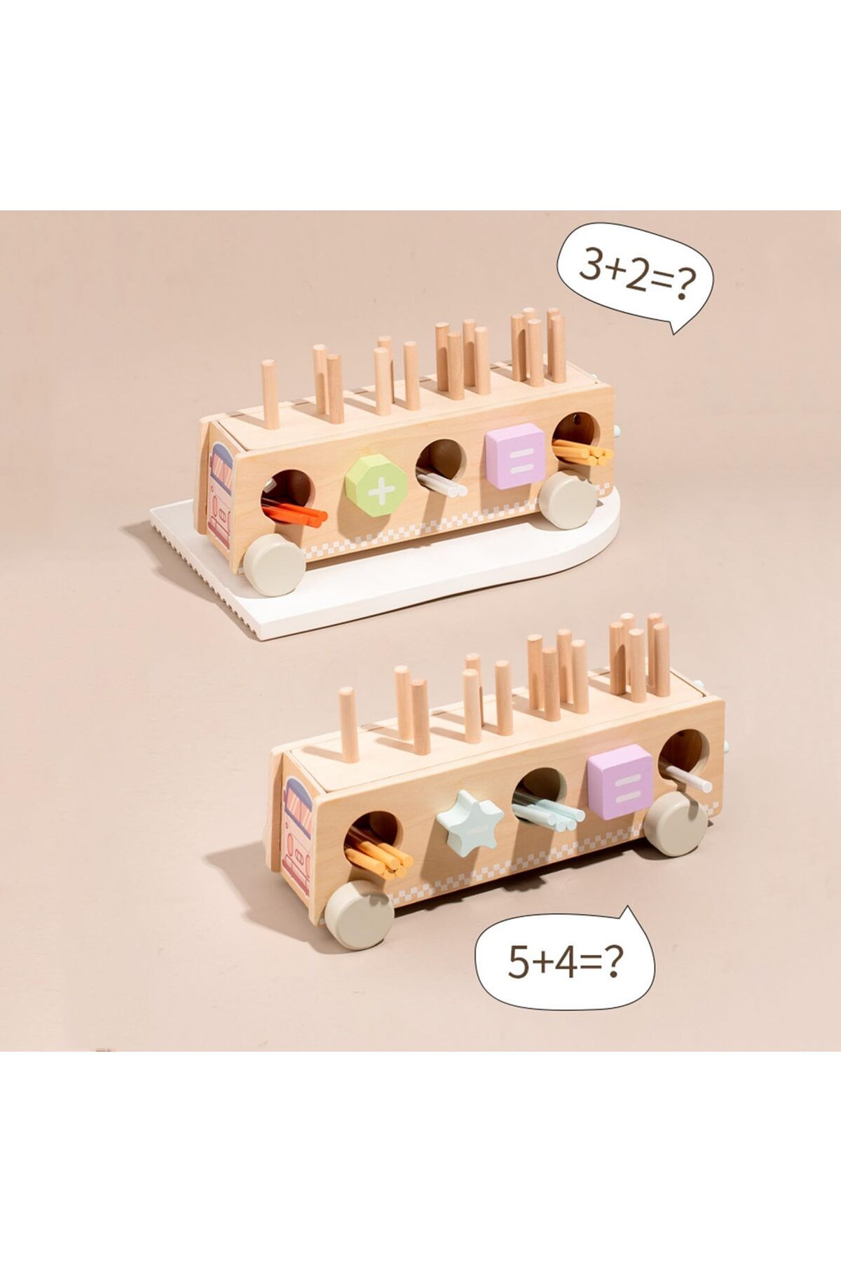 AM ANNA-Montessori Toys Wooden Color & Shape Sorting Learning Matching Box 5