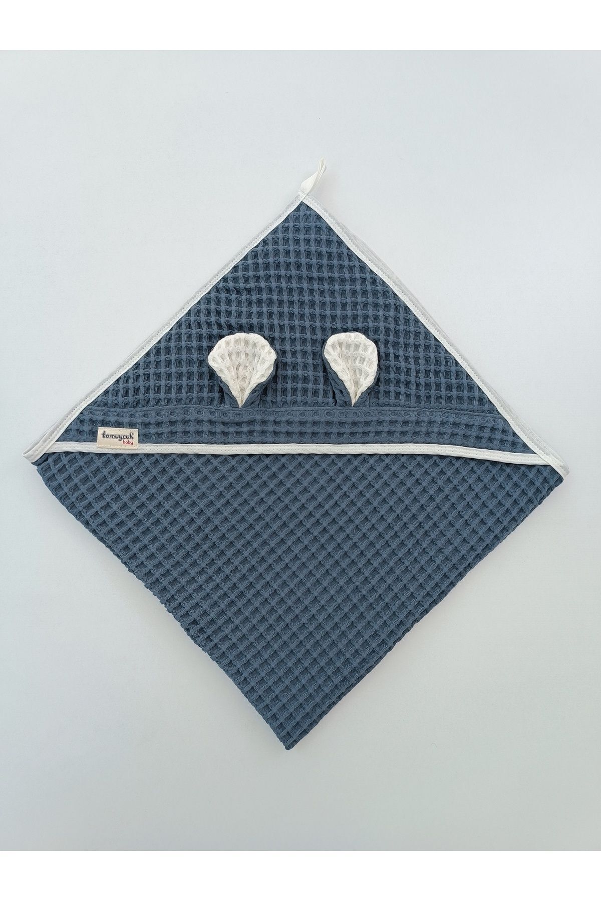 Tomuycuk Lacivert Pike Bebek Battaniyesi Doğal Organik Uyku Çift Taraflı Bebek Havlu Örtü Yenidoğan Mevsimlik fotoğrafı 5 (önizleme)