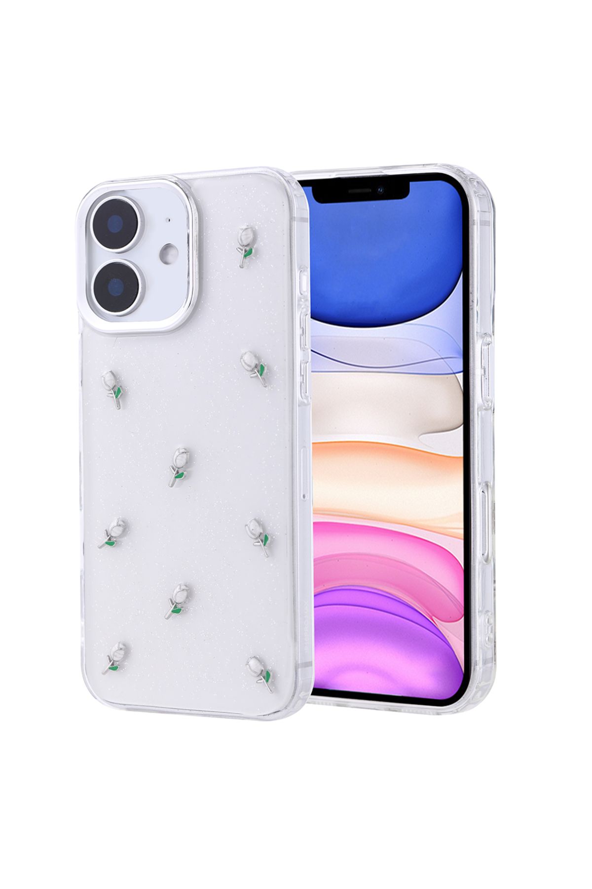 Coverzone iPhone 11 ile uyumlu Kılıf Airbag Köşeli Şeffaf Baskılı Z-Kutup