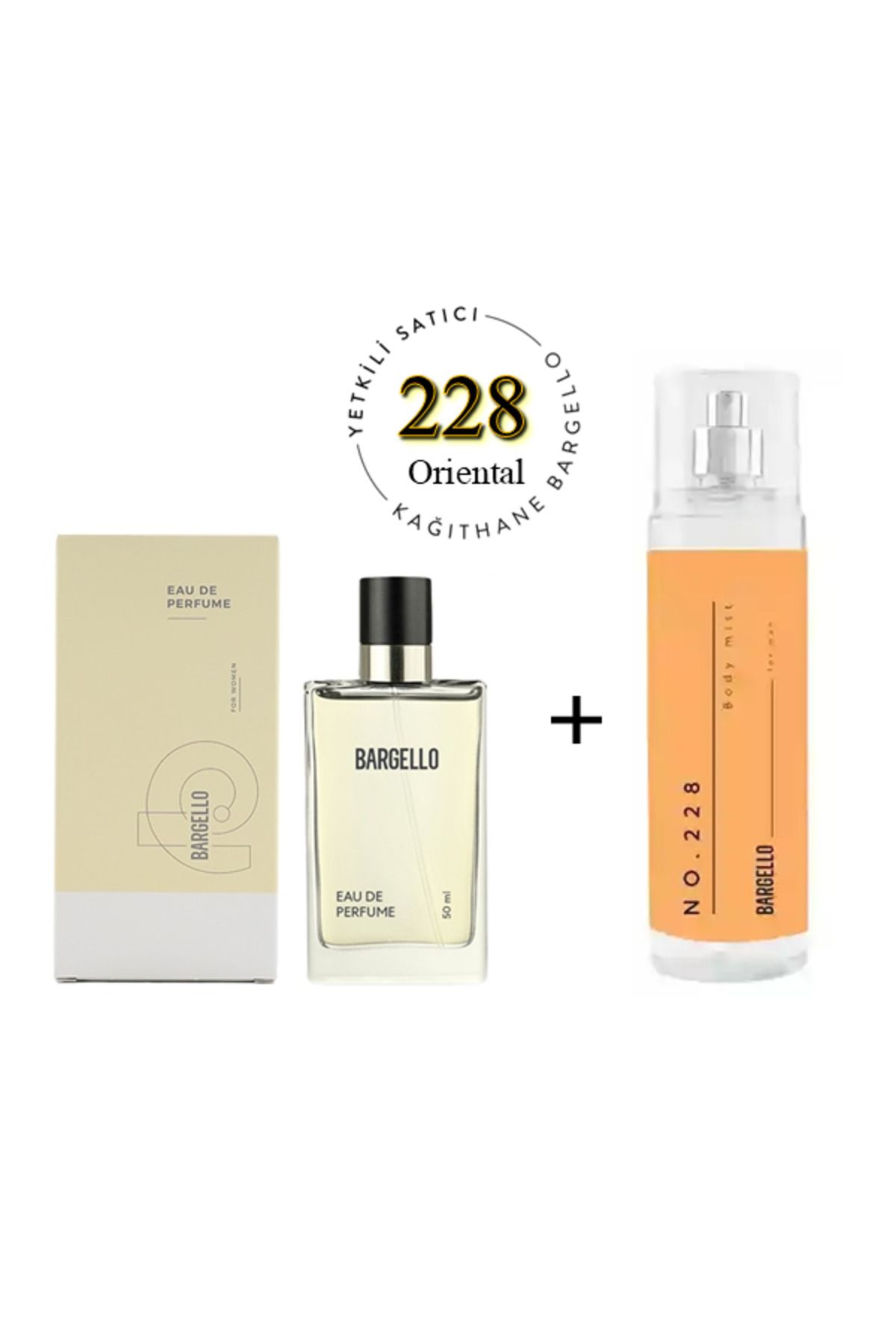 عطر زنانه 228 edp 50 ml Oriental + No:228 Body Mist زنانه 210 ml Oriental Edt - mnms228bm Bargello
