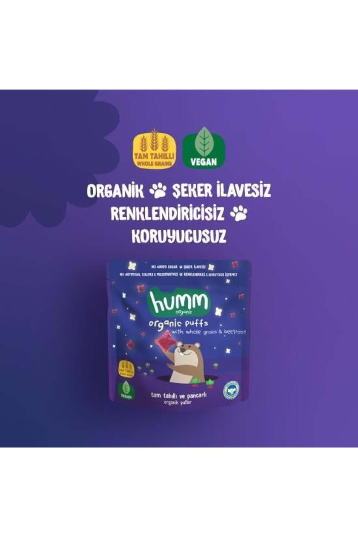 Shop58 Humm Organik Pancarlı ve Tam Tahıllı Puflar 30 Gr