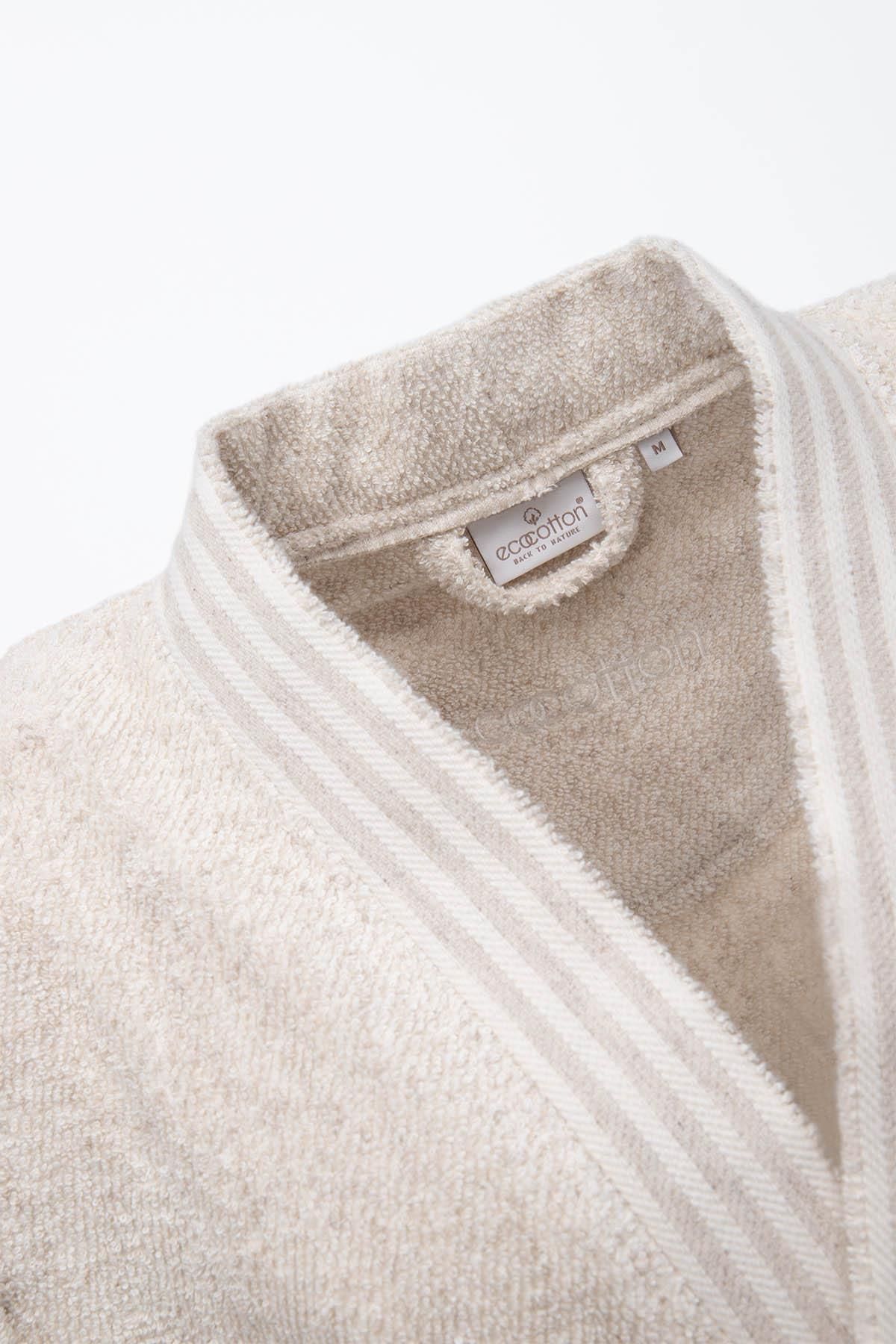 حوله تنپوش (روبدوشامبر) نود مردانه حمام Raisa 100 ٪ پنبه ارگانیک ژاکارد بژ Ecocotton