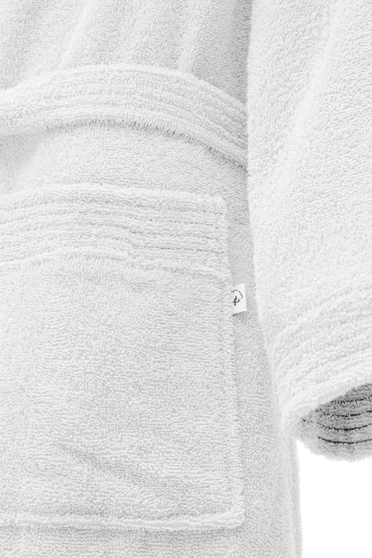 Ecocotton-Halat de baie pentru bărbați Ecosoft New 100% bumbac organic Dobby Cream 3