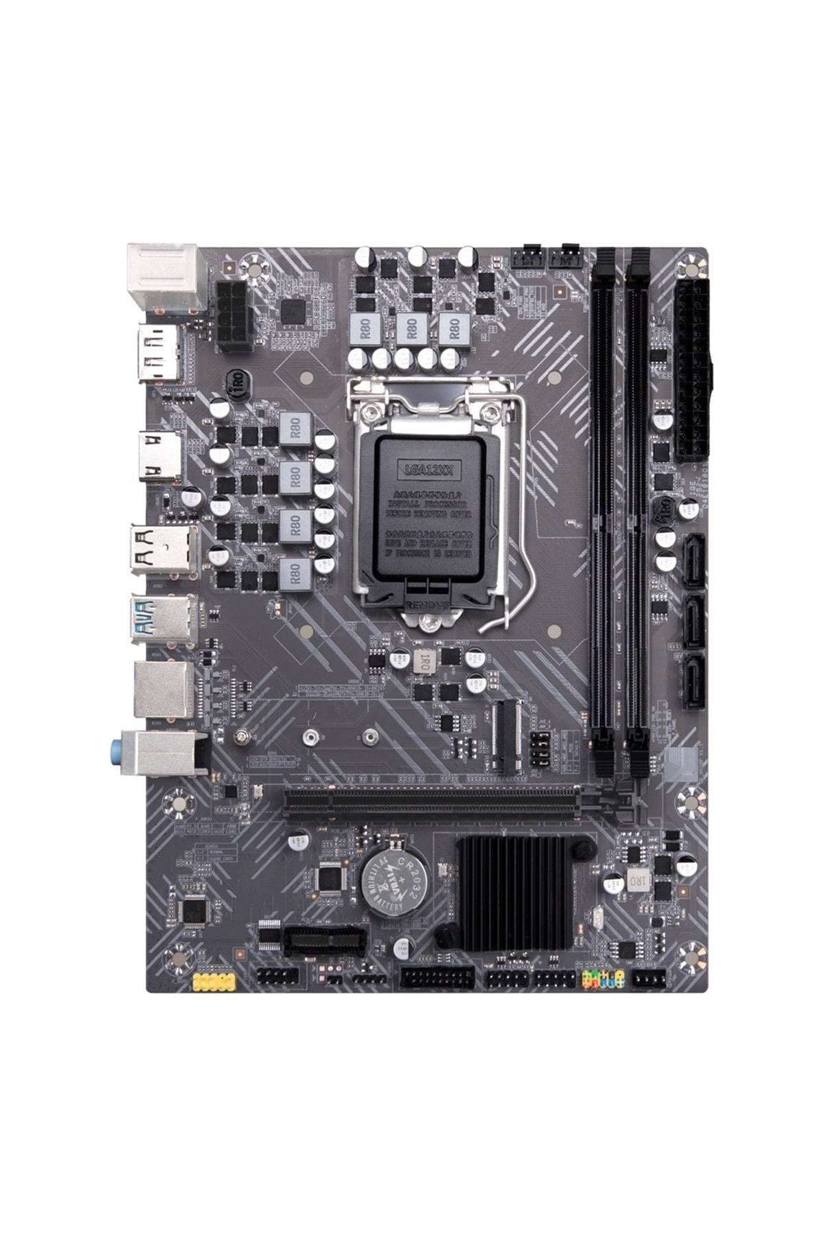 TURBOX-H510P V1.1 (Z590) Sata,M2 Ddr4 3200Mhz Usb3.0 Dp HDMI Audio G.Lan 1200 Motherboard 1