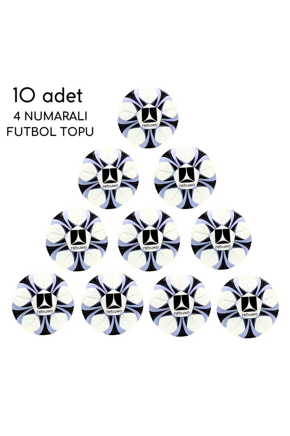 توپ فوتبال چند رنگ Hand Step Football Ball 4 Number Foor Floor 10pcs 10 قطعه Rebuwo