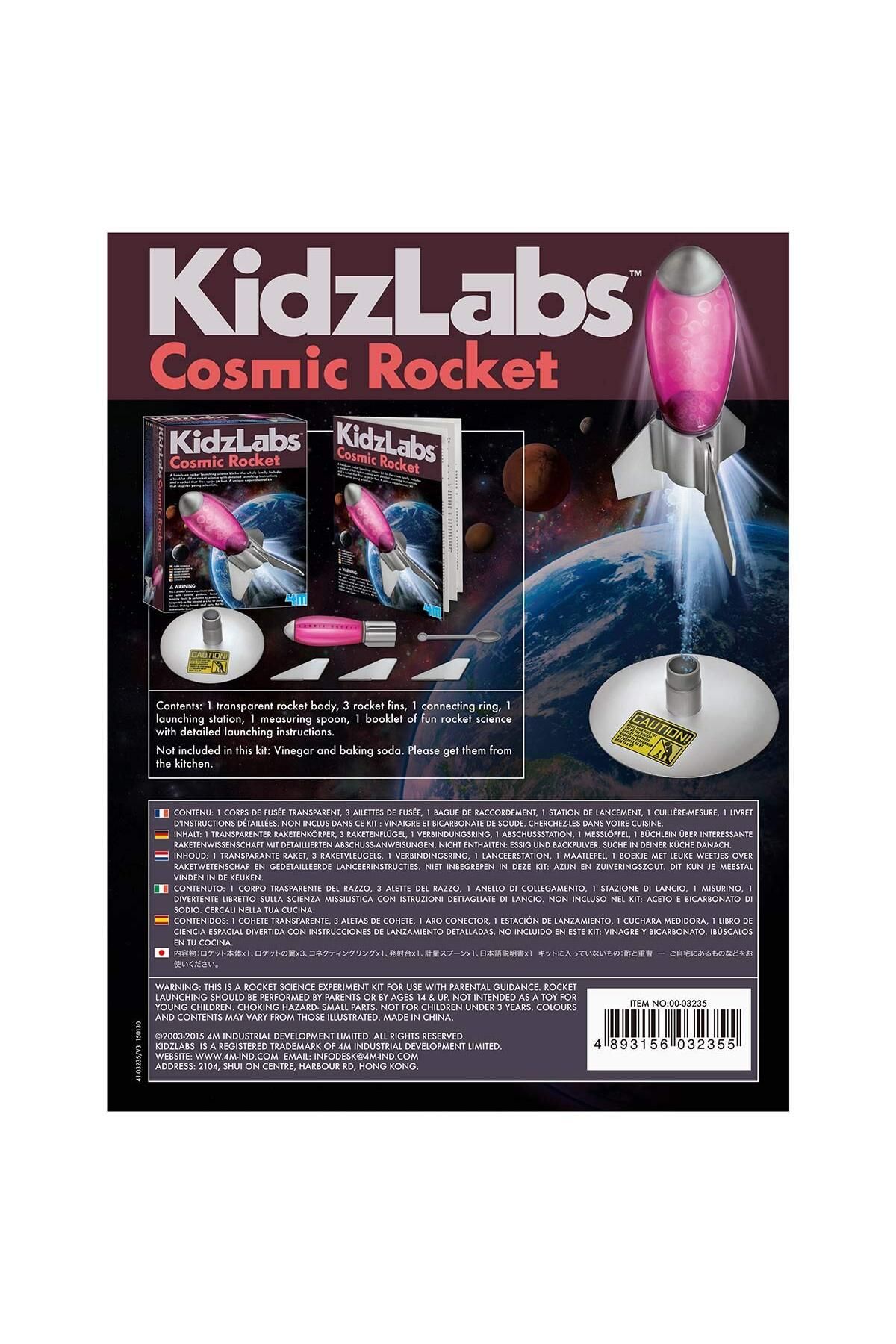 4M-Kidz Labs Science Museum Cosmic Rocket, Science and Activity Kit to Build and Launch a Rocket 3