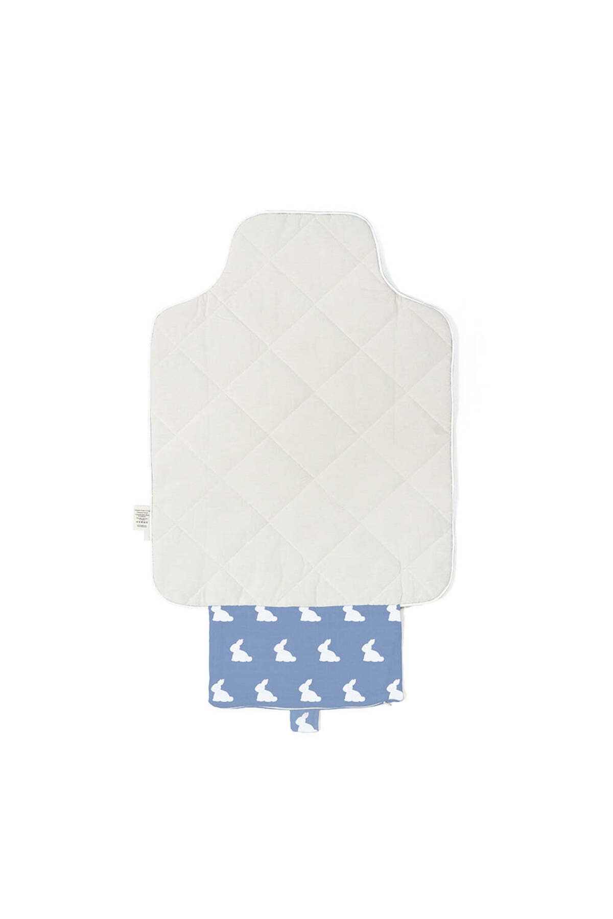 DEUX LAPINS-Practical Foldable Changing Mat with 100% Cotton Bag - Mono Lapin Royal Blue 3