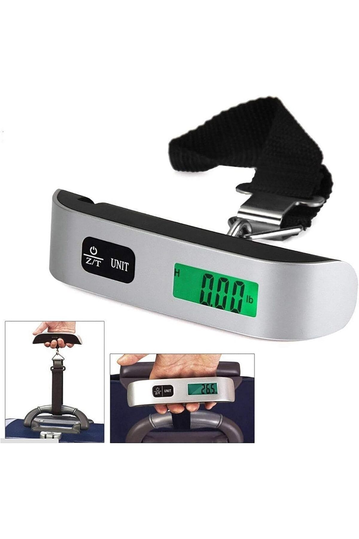 Generic-Digital Hanging Luggage Scale - Portable Handheld Travel Scale with LCD Display and 50kg/110lb Capacity 3